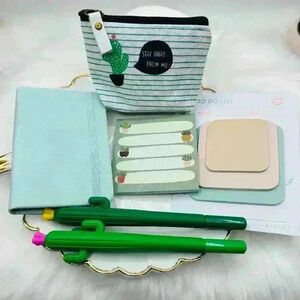 Cactus Stationary Set with Coin Purse